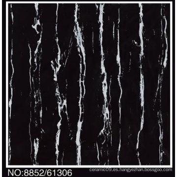 60X60 / 80X80 Pilates de porcelana china negro brillo piso azulejos